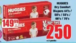 Boxer Huggies Dry Comfort Diapers offer