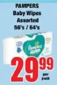 Boxer Pampers Baby Wipes Assorted offer