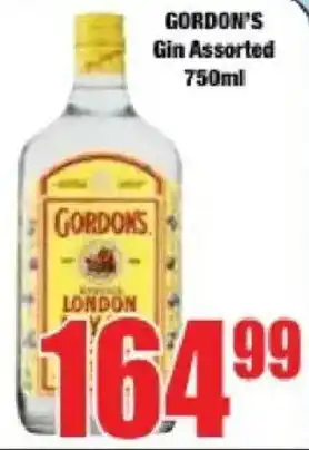 Boxer Gordon's Gin Assorted 750ml offer
