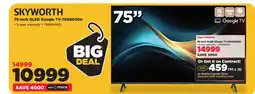HiFi Corp SKYWORTH 75-inch QLED Google TV-75G6600H offer