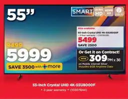 HiFi Corp 55-inch Crystal UHD 4K-55U8000F offer