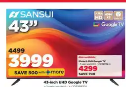 HiFi Corp Sansui 43-inch UHD Google TV offer