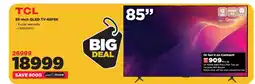 HiFi Corp TCL 85-Inch QLED TV-85PBK offer