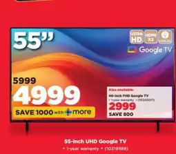 HiFi Corp 55-inch UHD Google TV offer