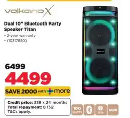 HiFi Corp Volkano X Dual 10” Bluetooth Party Speaker Titan offer