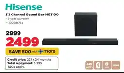 HiFi Corp Hisense 3.1 Channel Sound Bar HS3100 offer