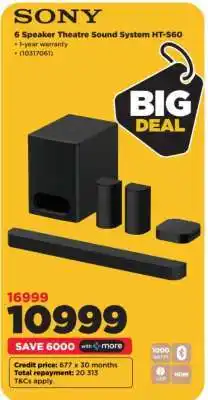 HiFi Corp Sony 6 Speaker Theatre Sound System HT-S60 offer