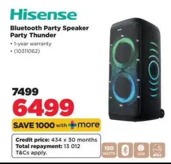 HiFi Corp Hisense Bluetooth Party Speaker Party Thunder offer