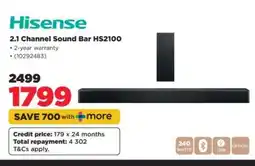 HiFi Corp Hisense 2.1 Channel Sound Bar HS2100 offer