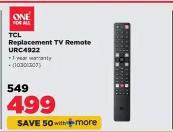 HiFi Corp TCL Replacement TV Remote URC4922 offer