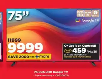 HiFi Corp 75-inch UHD Google TV offer