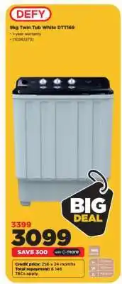 HiFi Corp DEFY 9KG Twin Tub White DTT169 offer