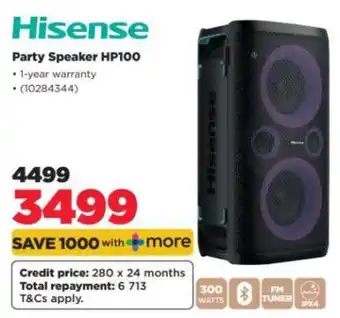 HiFi Corp Hisense Party Speaker HP100 offer