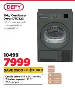 HiFi Corp DEFY 10kg Condenser Dryer DTD322 offer