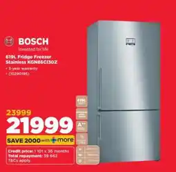 HiFi Corp Bosch 619L Fridge Freezer Stainless KGN86CI30Z offer