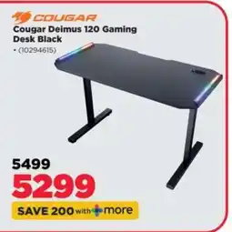 HiFi Corp Cougar Deimus 120 Gaming Desk Black offer