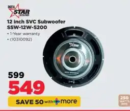 HiFi Corp Digital Star Sound 12 inch SVC Subwoofer SSW-12W-5200 offer