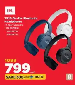 HiFi Corp JBL T520 On-Ear Bluetooth Headphones offer