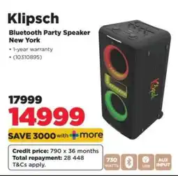 HiFi Corp Klipsch Bluetooth Party Speaker New York offer