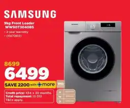 HiFi Corp Samsung 9kg Front Loader WW90T3040BS offer