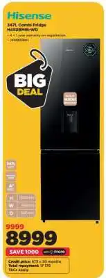 HiFi Corp Hisense 347L Combi Fridge H450BMI8-WD offer