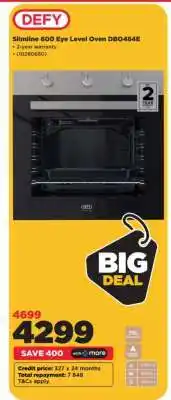 HiFi Corp DEFY Slimline 600 Eye Level Oven DBO484E offer