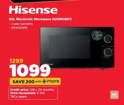 HiFi Corp Hisense 20L Electronic Microwave H20MOBS11 offer