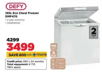 HiFi Corp DEFY 195L Eco Chest Freezer DMF470 offer
