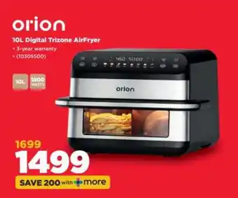 HiFi Corp orion 10L Digital Trizone AirFryer offer