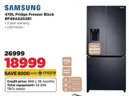 HiFi Corp Samsung 470L Fridge Freezer Black RF49A5202B1 offer