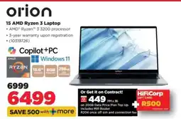 HiFi Corp orion 15 AMD Ryzen 3 Laptop offer