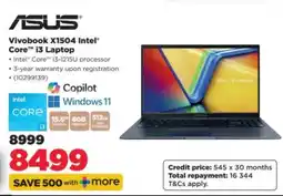 HiFi Corp ASUS Vivobook X1504 Intel Core i3 Laptop offer