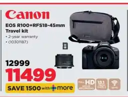 HiFi Corp Canon EOS R100+ RFS18-45mm Travel kit offer