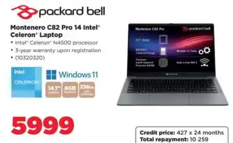 HiFi Corp Montenero C82 Pro 14 Intel Celeron Laptop offer