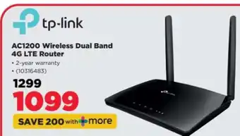 HiFi Corp tp-link AC1200 Wireless Dual Band 4G LTE Router offer