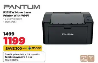HiFi Corp PANTUM P2512W Mono Laser Printer With Wi-Fi offer
