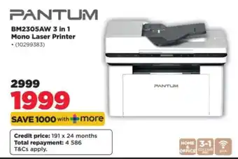 HiFi Corp PANTUM BM2305AW 3 in 1 MONO Laser Printer offer