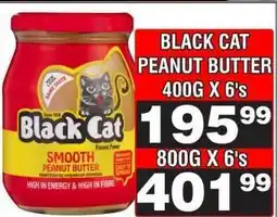 Advance Cash n Carry BLACK CAT PEANUT BUTTER 400G X 6's offer