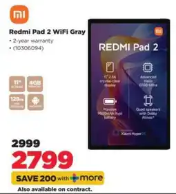 HiFi Corp Redmi Pad 2 WiFi Gray offer