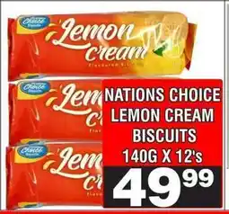 Advance Cash n Carry NATIONS CHOICE LEMON CREAM BISCUITS offer