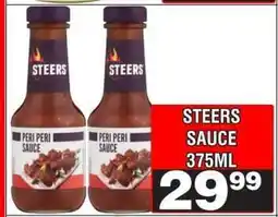 Advance Cash n Carry STEERS SAUCE 375ML offer