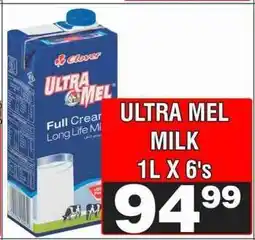 Advance Cash n Carry ULTRA MEL MILK 1L X 6's offer