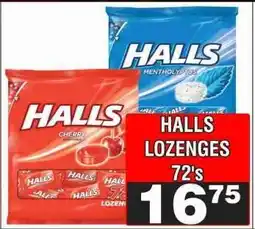 Advance Cash n Carry HALLS LOZENGES 72's offer