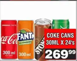 Advance Cash n Carry COKE CANS 30ML X 24's offer