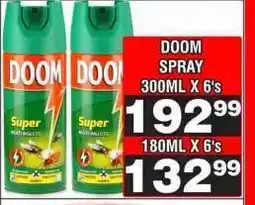 Advance Cash n Carry DOOM SPRAY 180ML X 6's offer