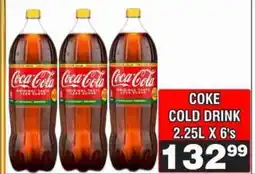 Advance Cash n Carry COKE COLD DRINK 2.25L X 6's offer