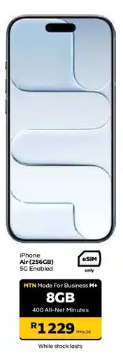 MTN iPhone Air (256GB) offer