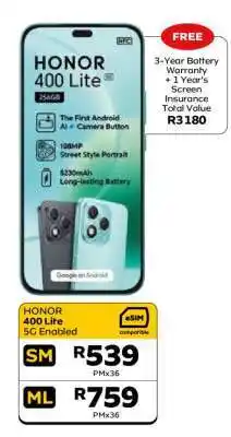 MTN HONOR 400 Lite 5G Enabled offer