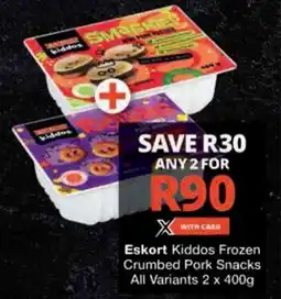 Checkers Eskort Kiddos Frozen Crumbed Pork Snacks All Variants offer