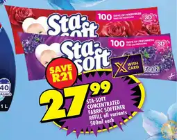 Shoprite Sta-soft concentrated fabric softener refill offer